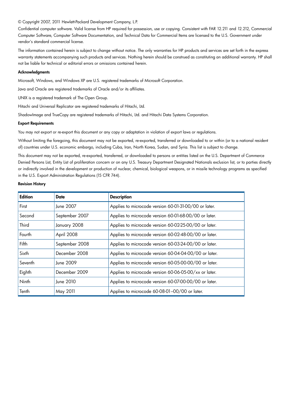 HP StorageWorks XP Remote Web Console Software User Manual | Page 2 / 114
