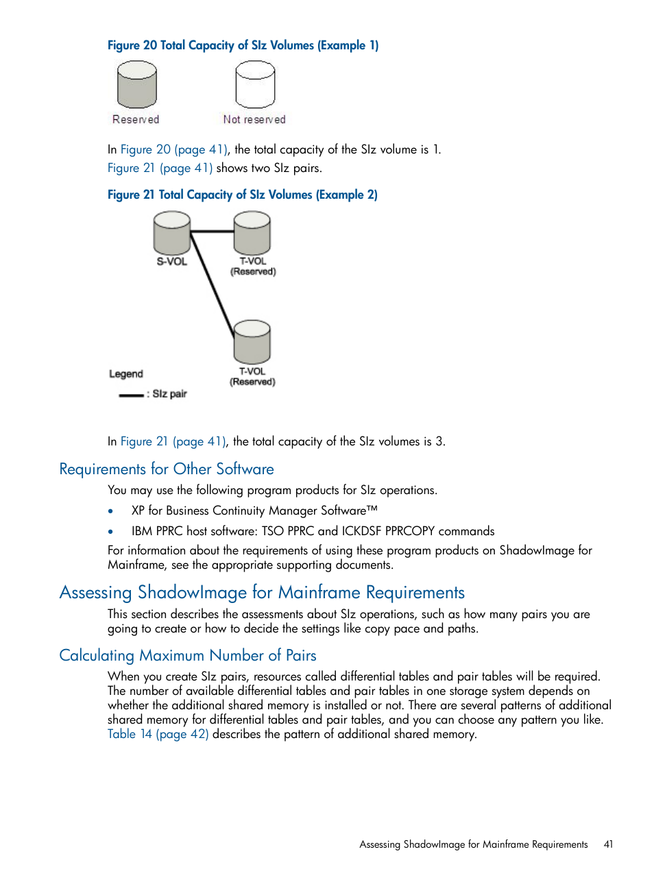 Requirements for other software, Assessing shadowimage for mainframe requirements, Calculating maximum number of pairs | HP StorageWorks XP Remote Web Console Software User Manual | Page 41 / 114