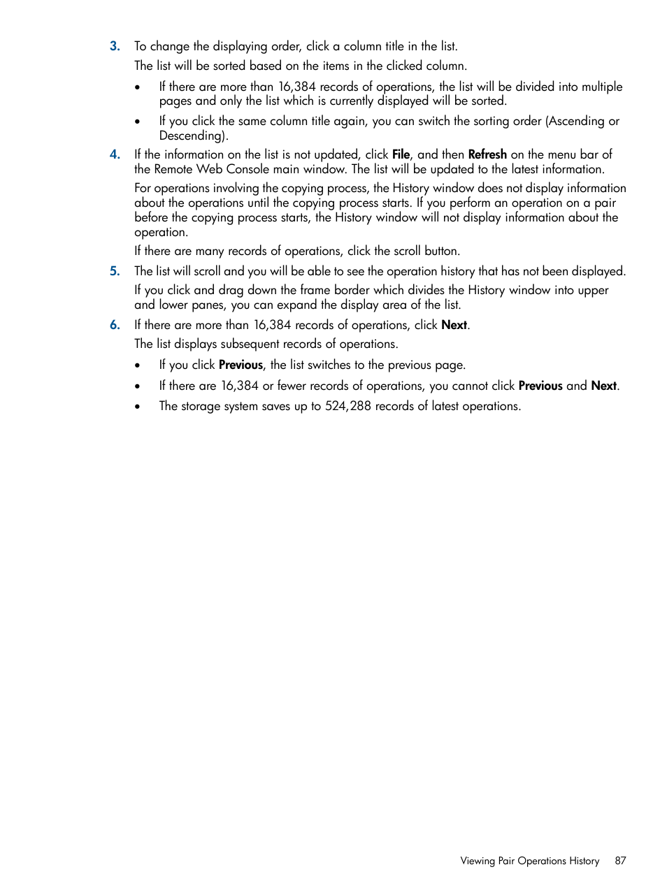 HP StorageWorks XP Remote Web Console Software User Manual | Page 87 / 114