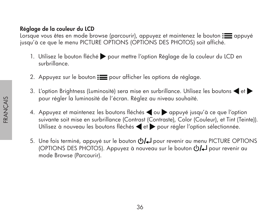 HP df300 Digital Picture Frame User Manual | Page 36 / 62