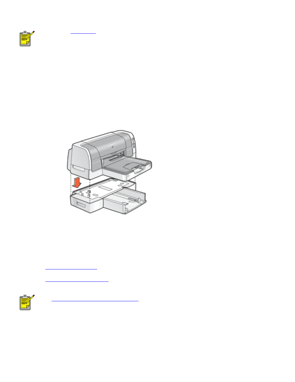Installing the 250-sheet plain paper tray | HP Deskjet 6127 Color Inkjet Printer User Manual | Page 20 / 137