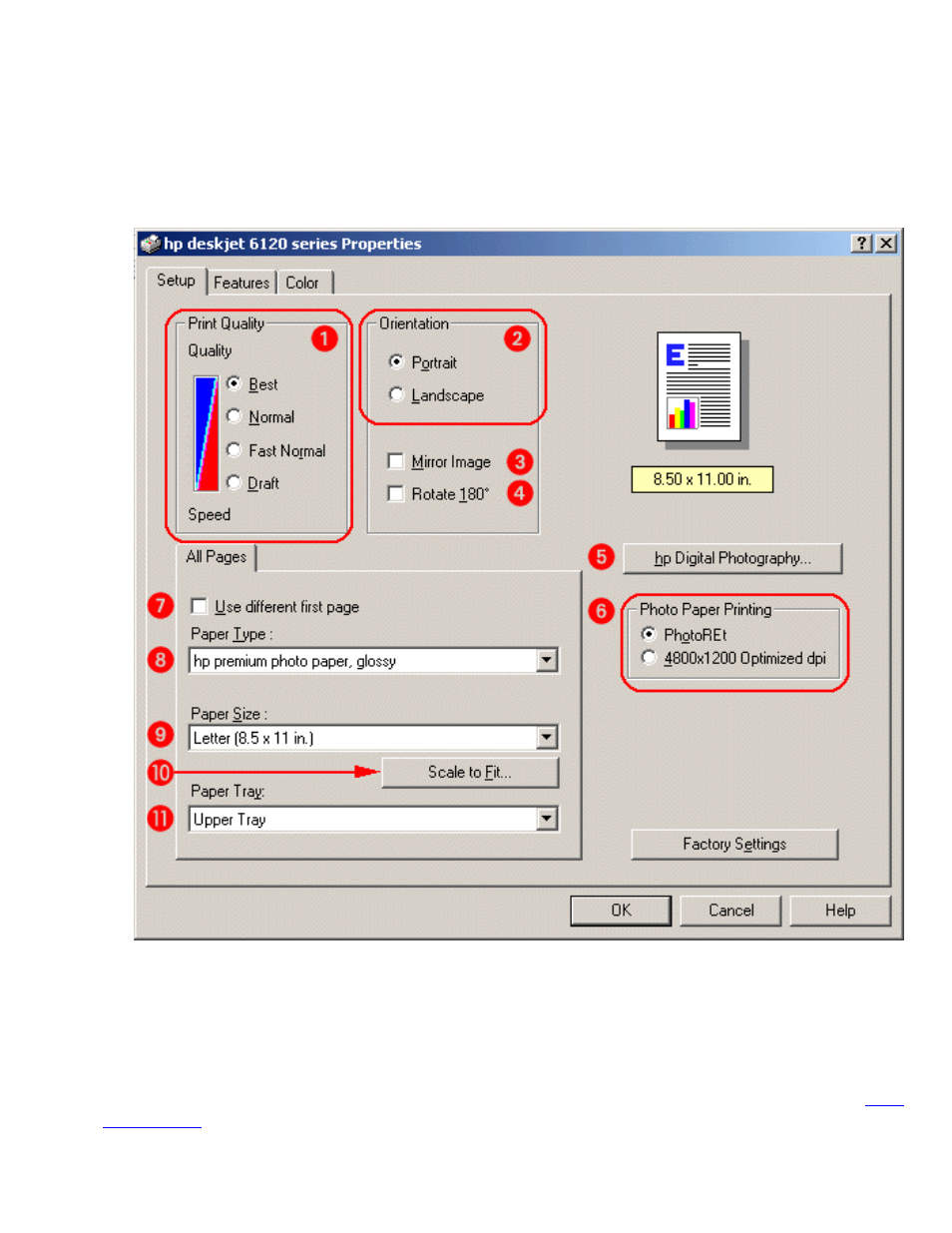 Setup | HP Deskjet 6127 Color Inkjet Printer User Manual | Page 34 / 137