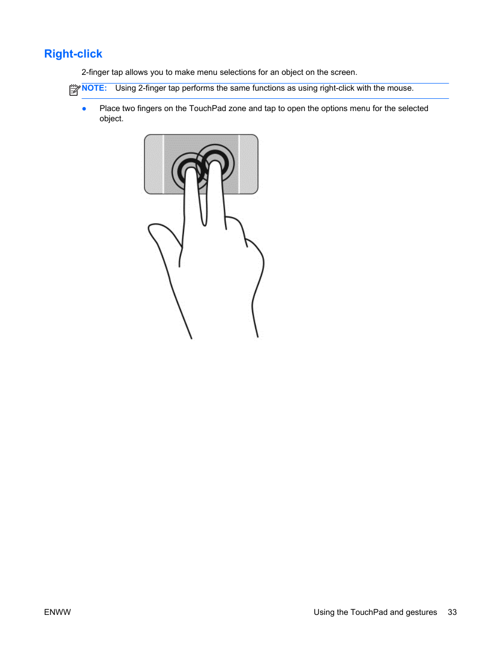 Right-click | HP Spectre 13 Pro-Notebook PC User Manual | Page 43 / 89