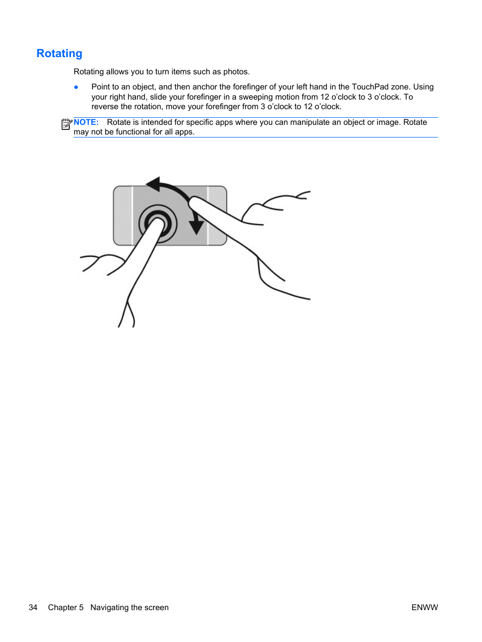 Rotating | HP Spectre 13 Pro-Notebook PC User Manual | Page 44 / 89