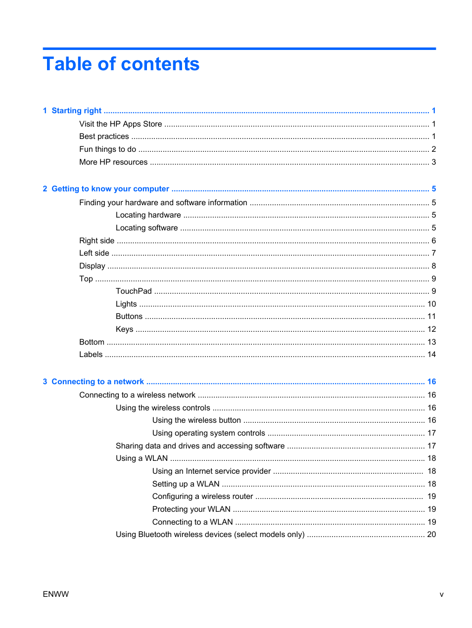 HP Spectre 13 Pro-Notebook PC User Manual | Page 5 / 89