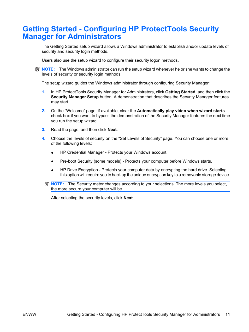 Getting started - configuring hp protecttools | HP Compaq dc7900 Small Form Factor PC User Manual | Page 21 / 110