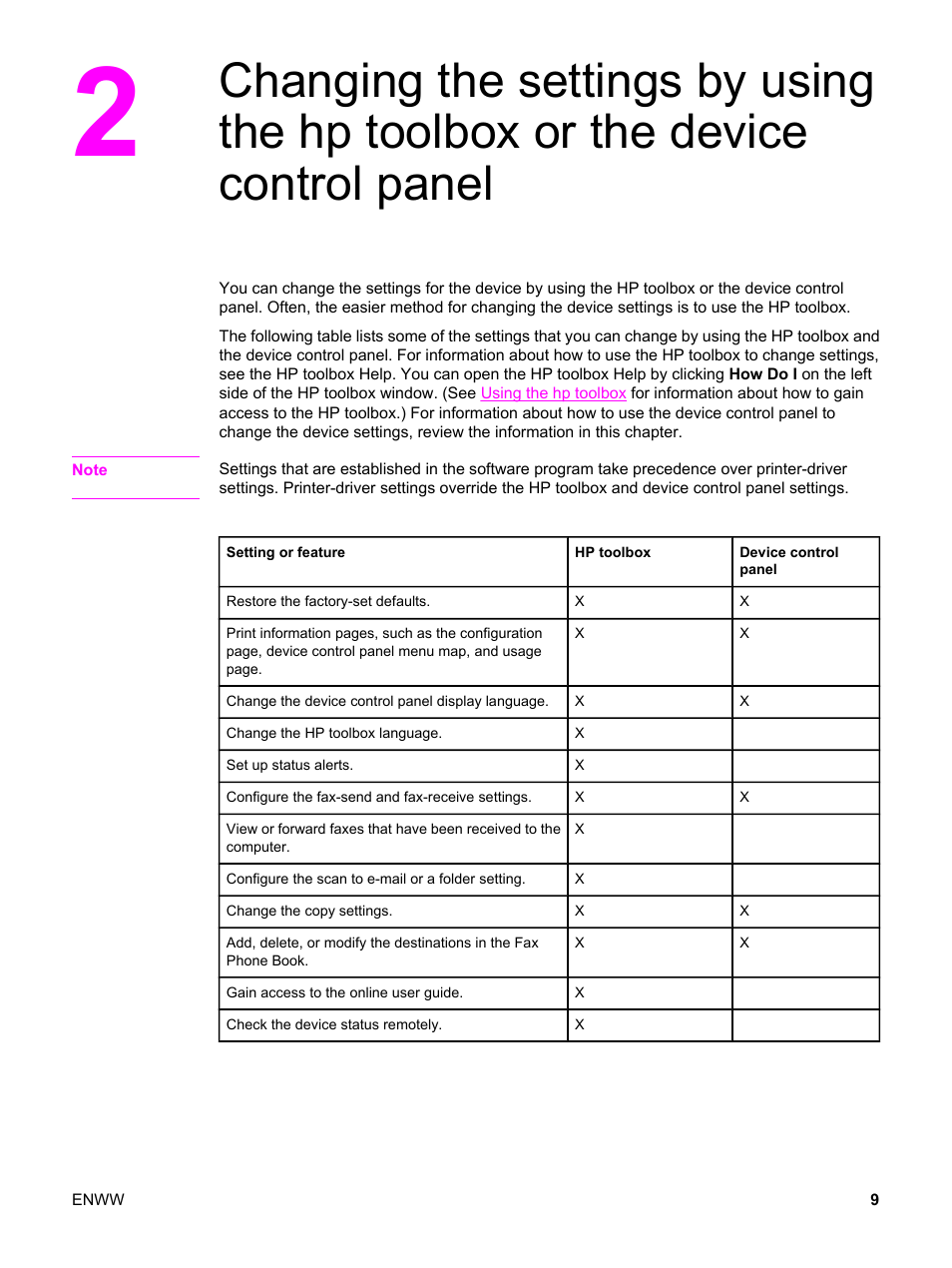 HP LaserJet 3380 All-in-One Printer User Manual | Page 21 / 196