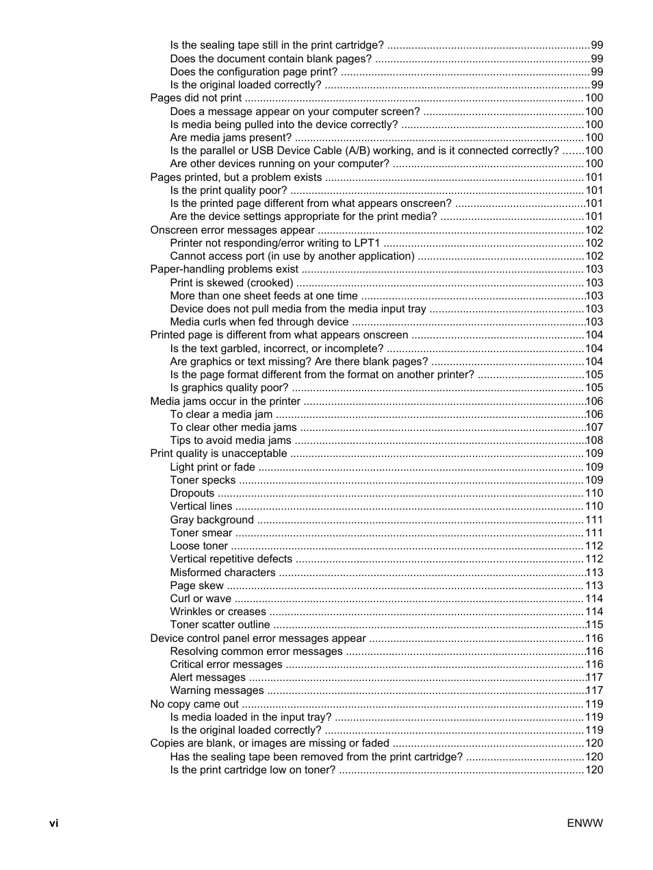 HP LaserJet 3380 All-in-One Printer User Manual | Page 8 / 196