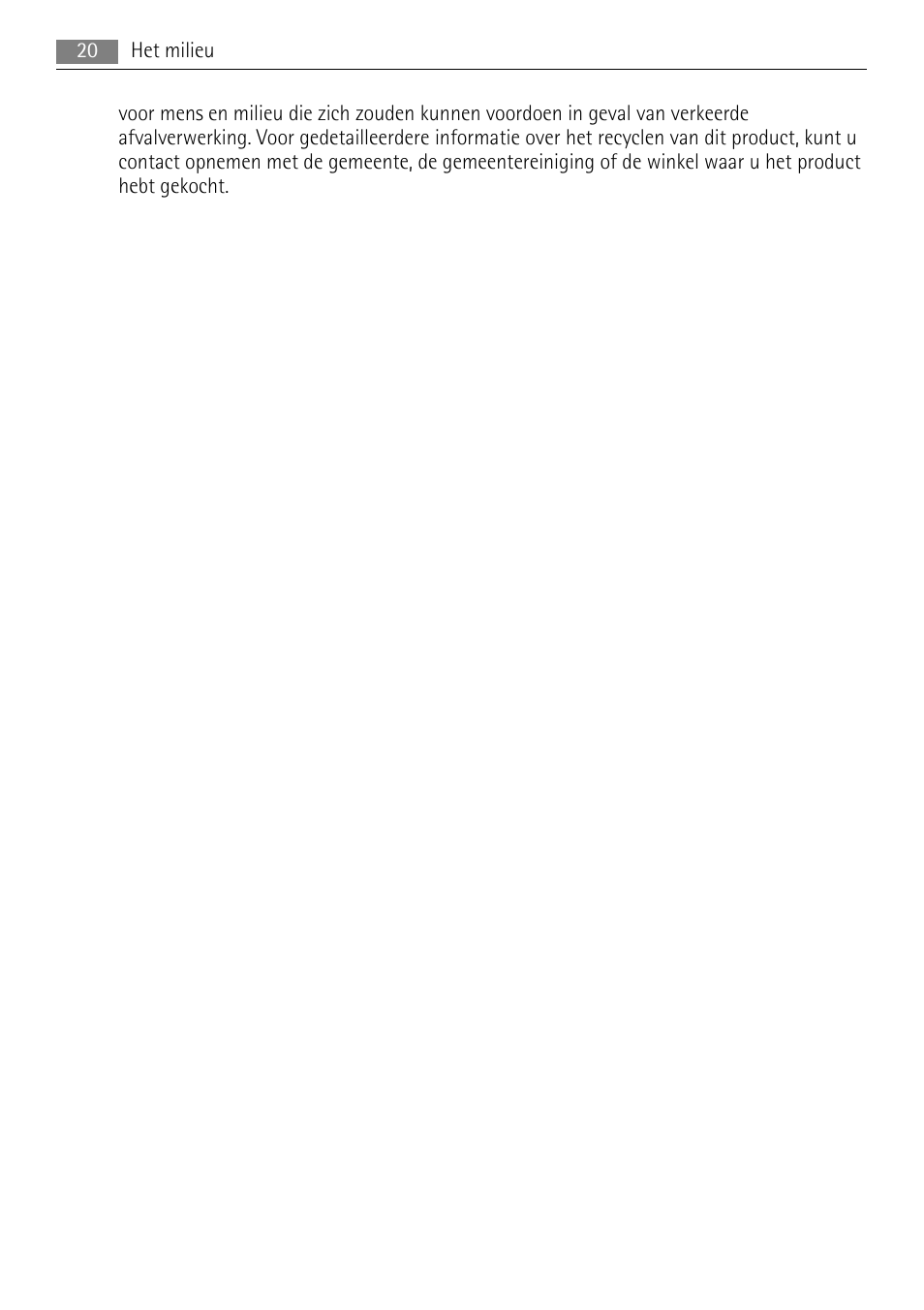 AEG A72010GNW0 User Manual | Page 20 / 80