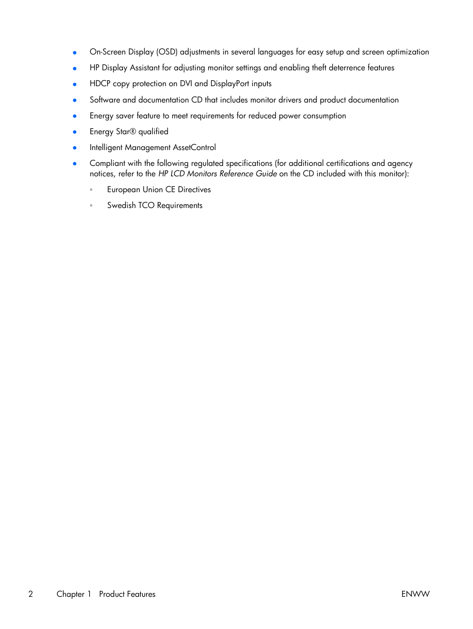 HP Compaq LA2306x 23-inch LED Backlit LCD Monitor User Manual | Page 8 / 33