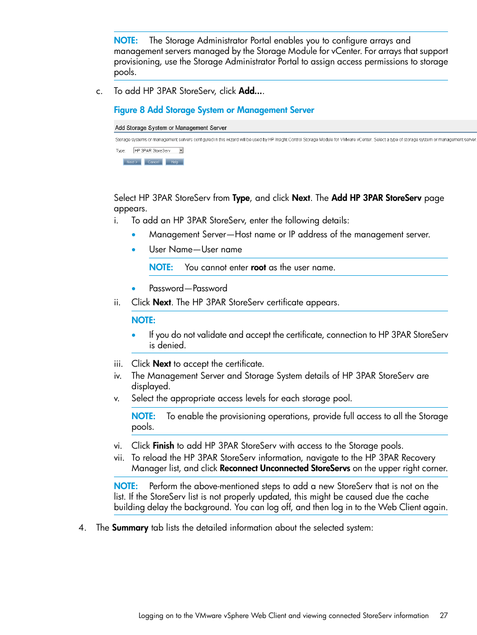 HP 3PAR Application Software Suite for VMware User Manual | Page 27 / 69