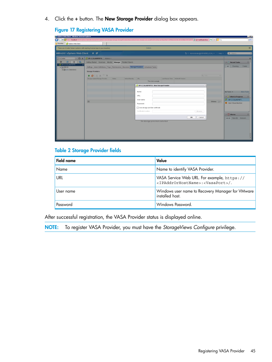 HP 3PAR Application Software Suite for VMware User Manual | Page 45 / 69