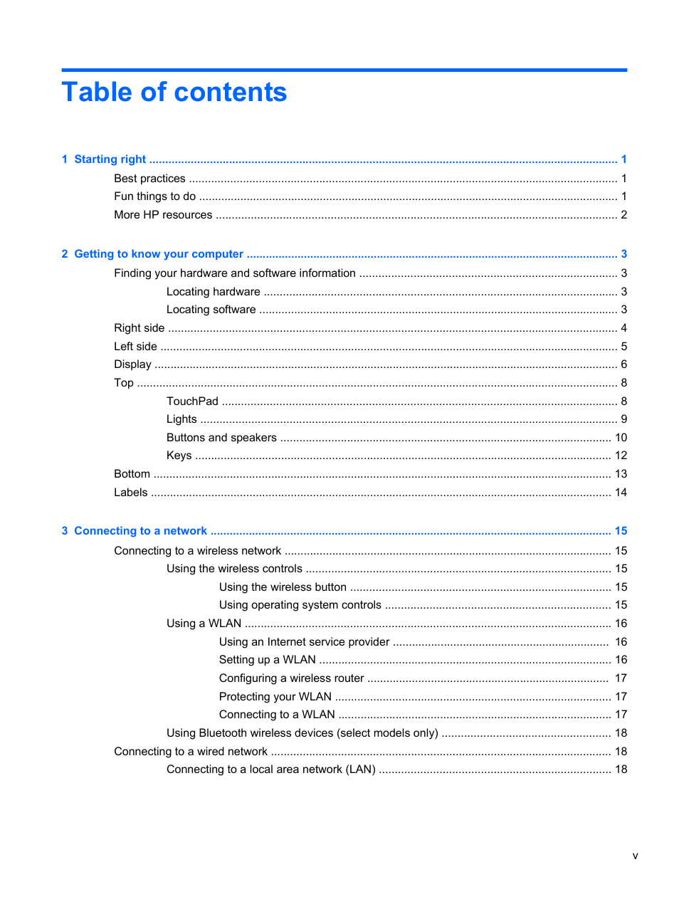 HP ENVY 15-j181nr Notebook PC User Manual | Page 5 / 90