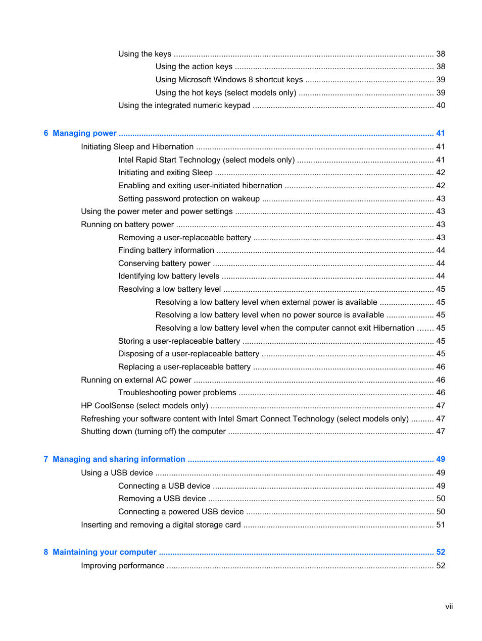 HP ENVY 15-j181nr Notebook PC User Manual | Page 7 / 90