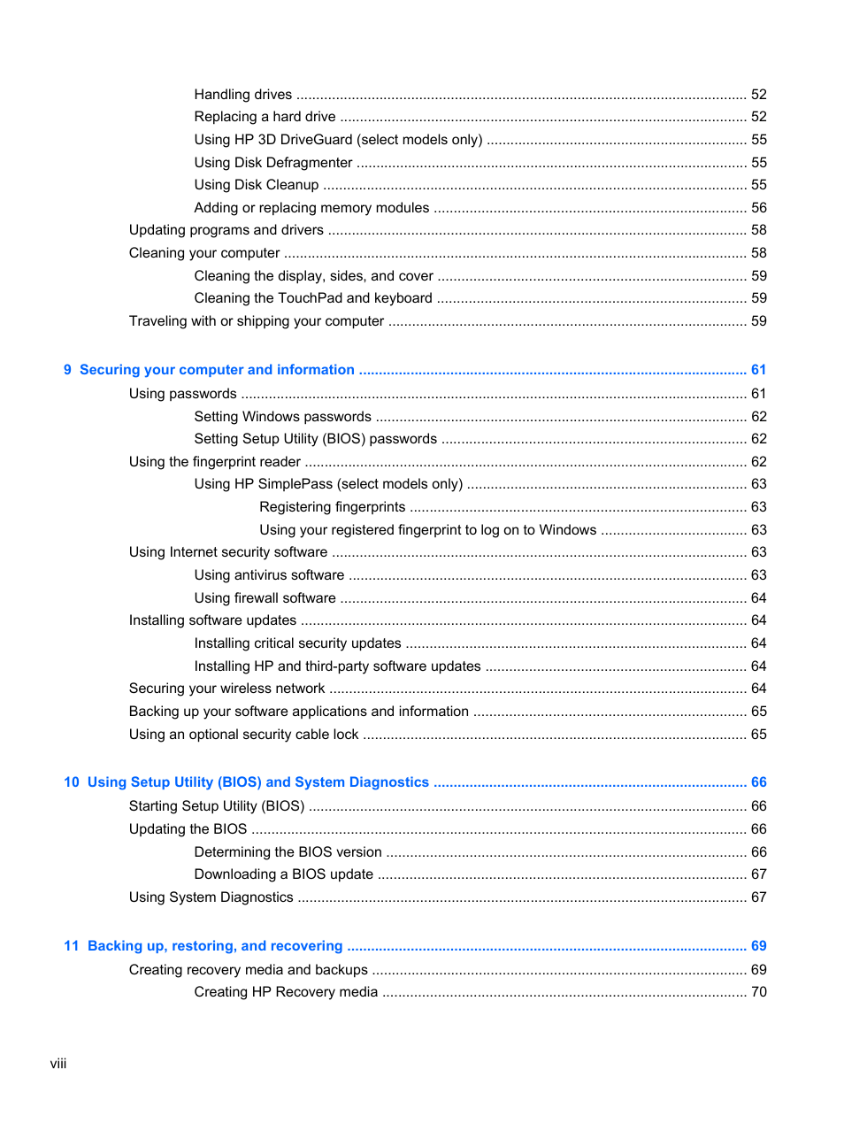 HP ENVY 15-j181nr Notebook PC User Manual | Page 8 / 90