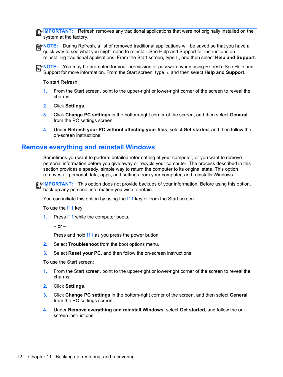 Remove everything and reinstall windows | HP ENVY 15-j181nr Notebook PC User Manual | Page 82 / 90