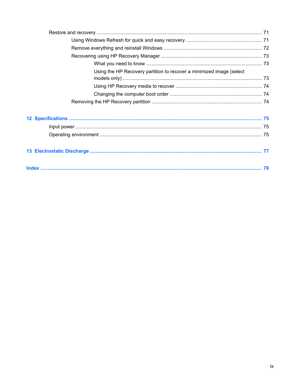 HP ENVY 15-j181nr Notebook PC User Manual | Page 9 / 90