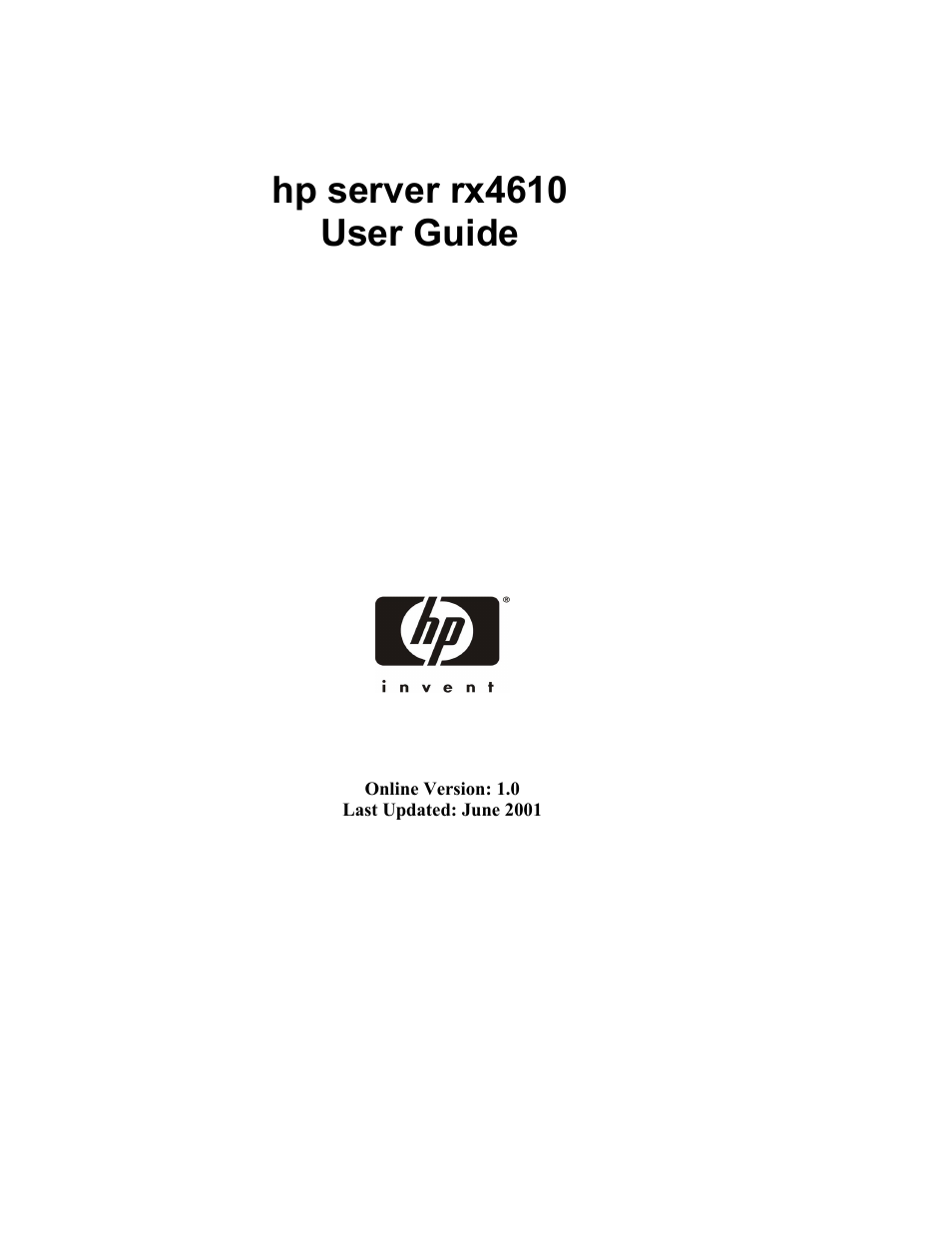 HP Integrity rx4610 Server User Manual | 249 pages