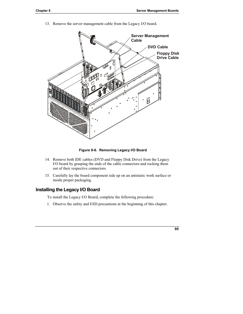 Installing the legacy i/o board | HP Integrity rx4610 Server User Manual | Page 103 / 249