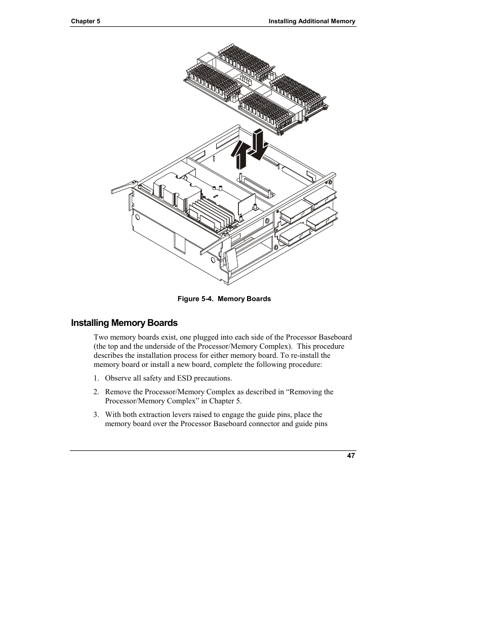 Installing memory boards | HP Integrity rx4610 Server User Manual | Page 55 / 249