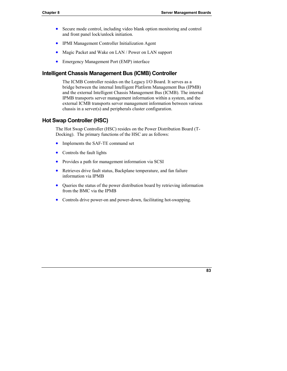 Hot swap controller (hsc) | HP Integrity rx4610 Server User Manual | Page 91 / 249