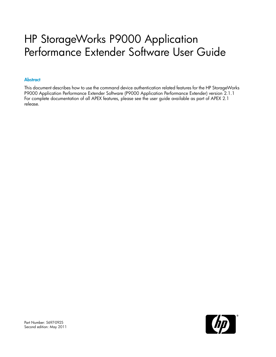 HP XP P9000 Application Performance Extender Software User Manual | 32 pages