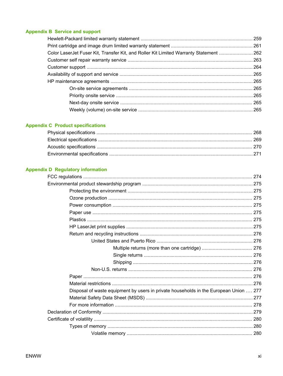 HP Color LaserJet CP6015 Printer series User Manual | Page 13 / 308