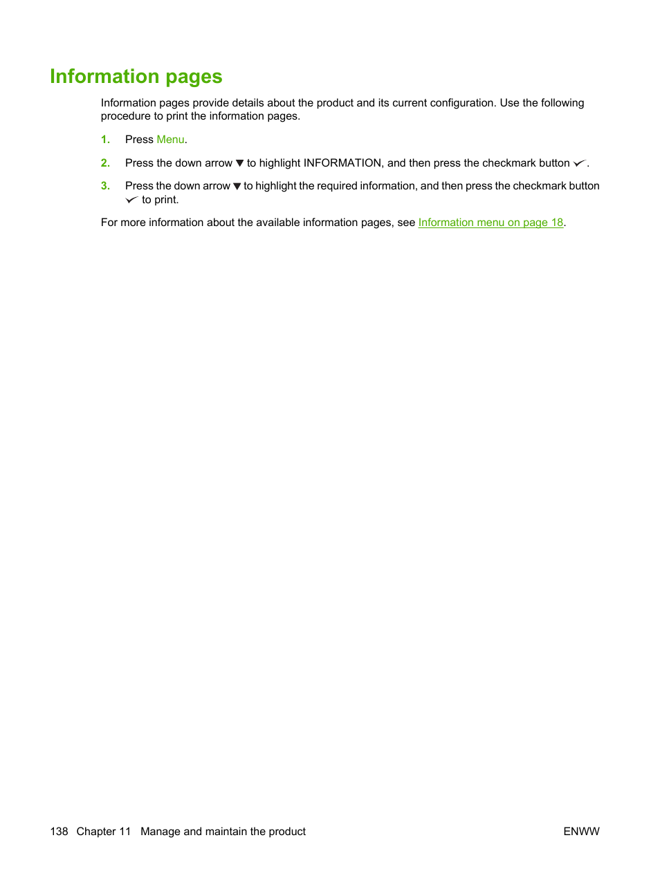 Information pages | HP Color LaserJet CP6015 Printer series User Manual | Page 152 / 308