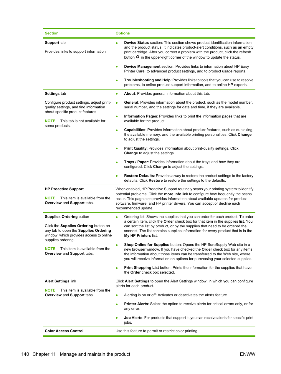 HP Color LaserJet CP6015 Printer series User Manual | Page 154 / 308