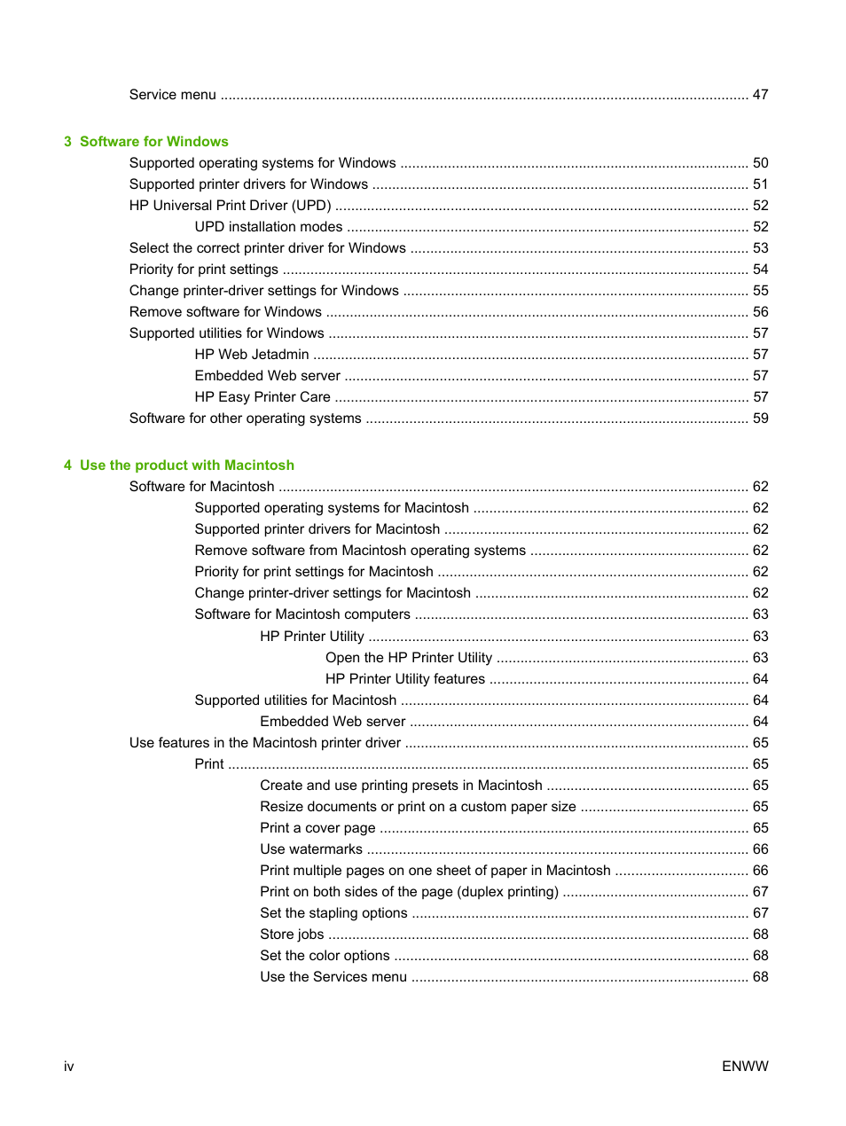 HP Color LaserJet CP6015 Printer series User Manual | Page 6 / 308