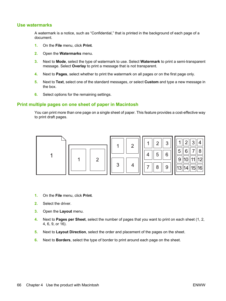 Use watermarks | HP Color LaserJet CP6015 Printer series User Manual | Page 80 / 308