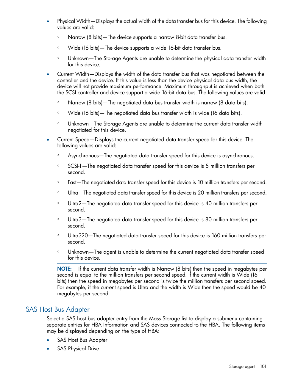 Sas host bus adapter | HP Insight Management Agents User Manual | Page 101 / 172