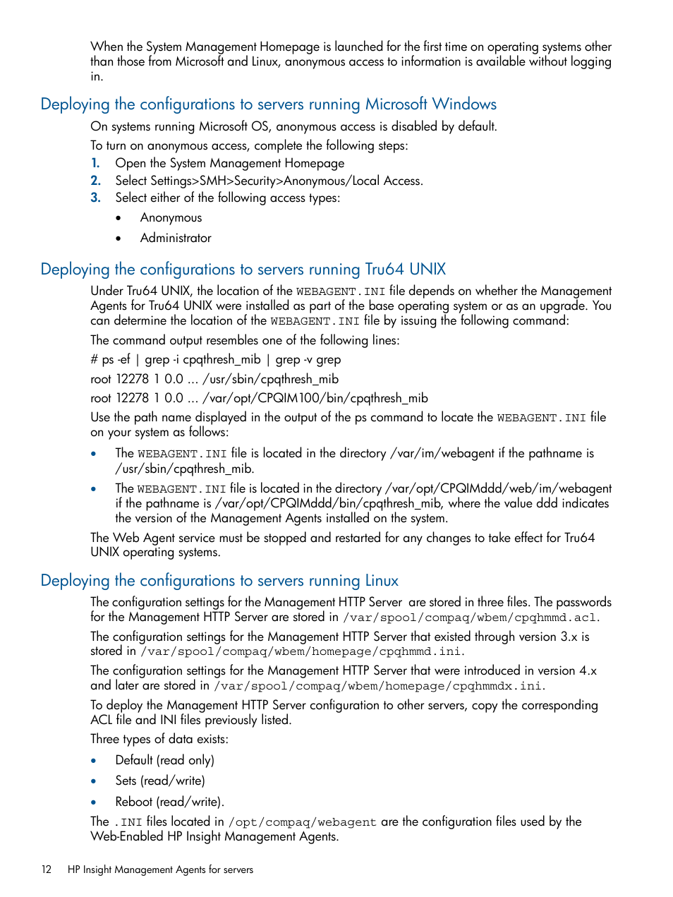 HP Insight Management Agents User Manual | Page 12 / 172