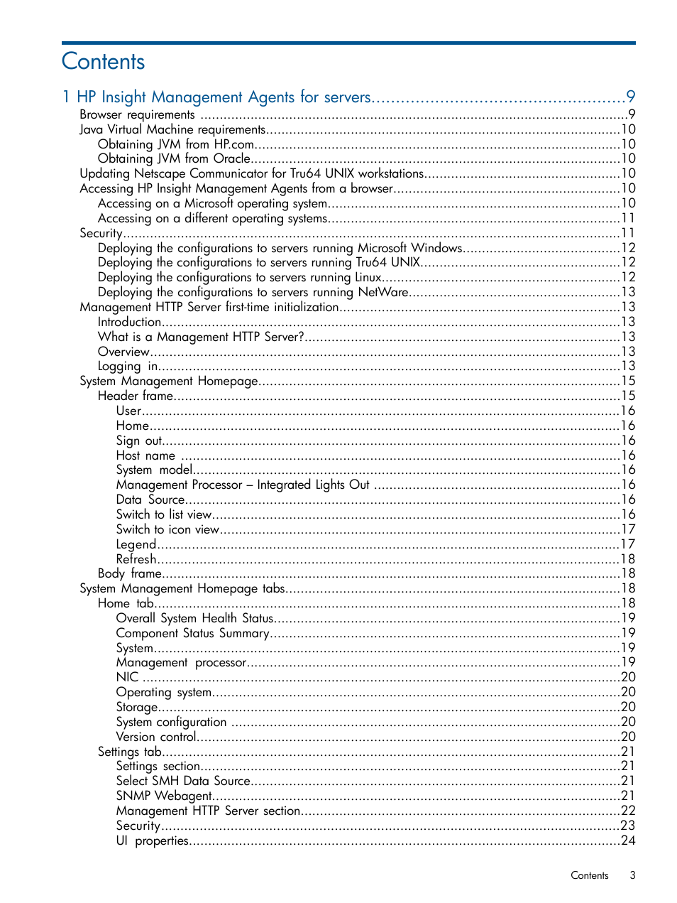 HP Insight Management Agents User Manual | Page 3 / 172