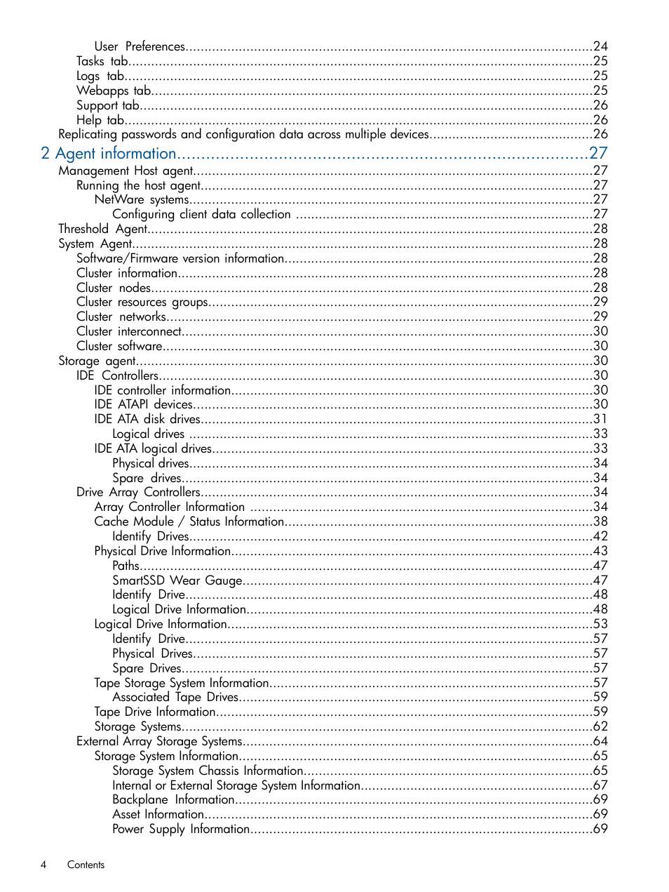 2 agent information | HP Insight Management Agents User Manual | Page 4 / 172