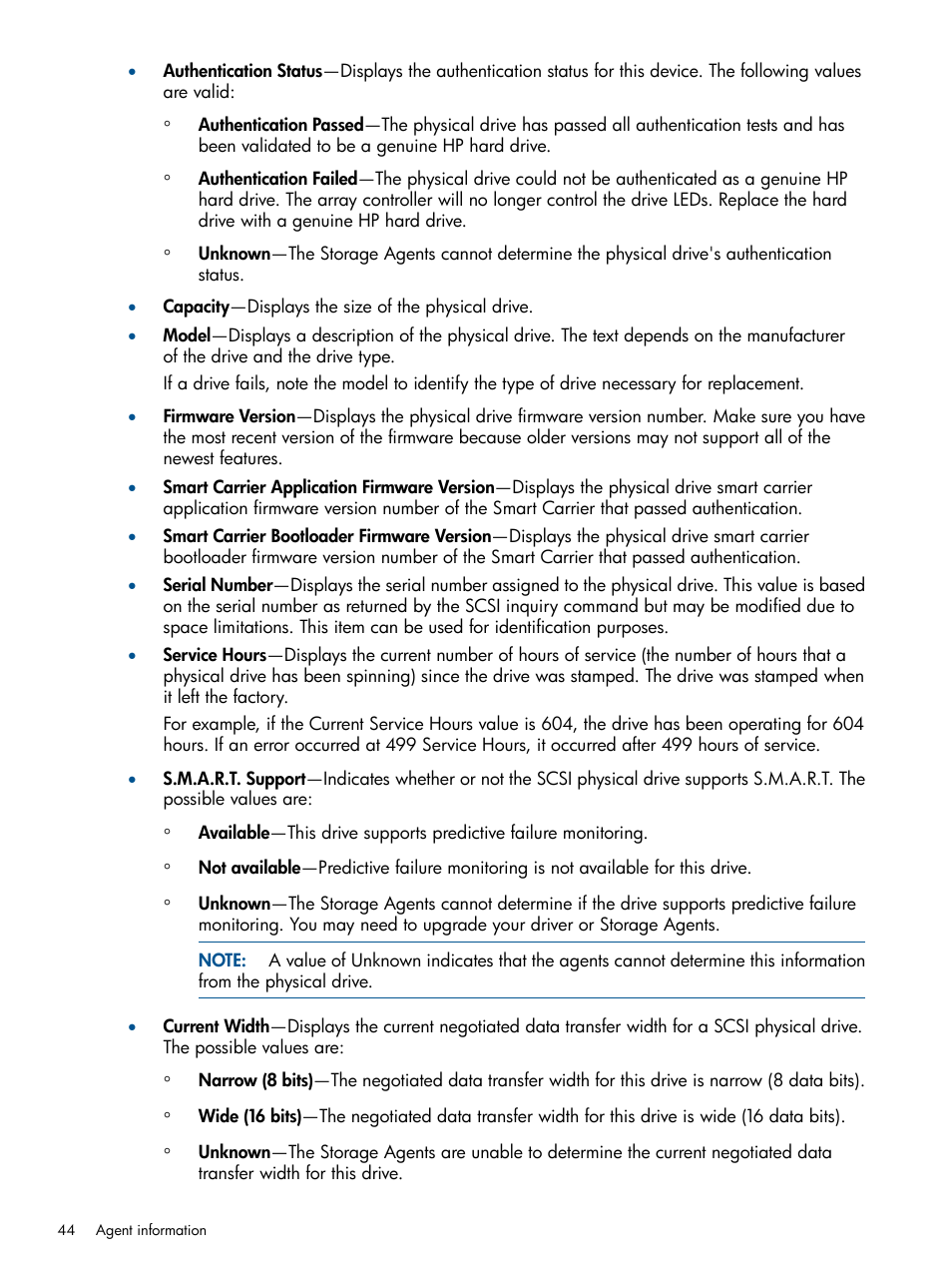 HP Insight Management Agents User Manual | Page 44 / 172