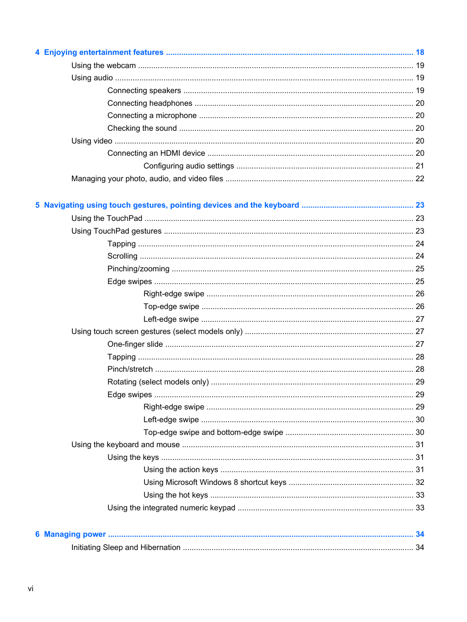 HP Pavilion TouchSmart 15-b107cl Sleekbook User Manual | Page 6 / 78