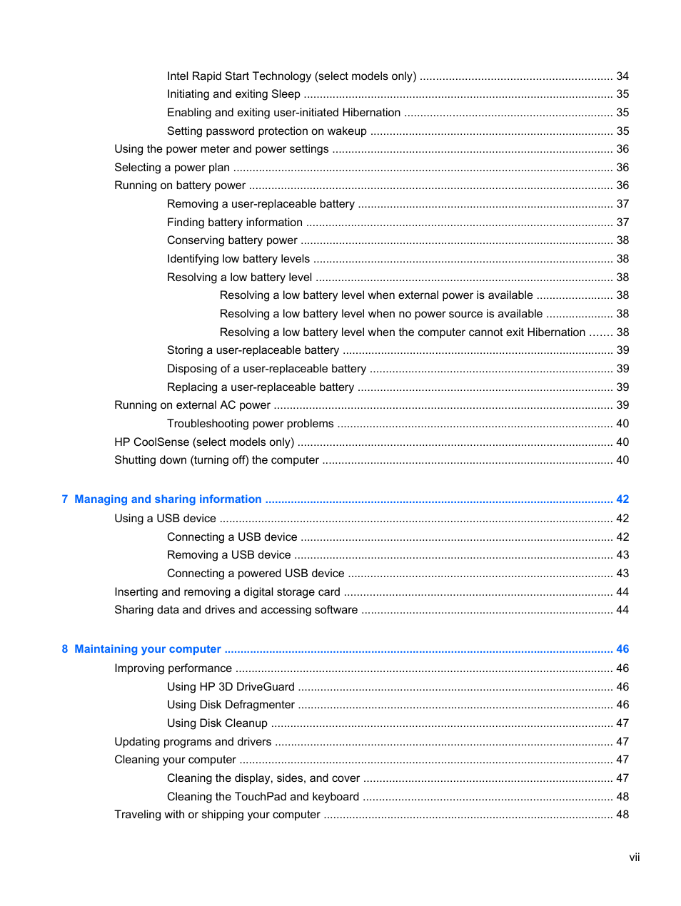 HP Pavilion TouchSmart 15-b107cl Sleekbook User Manual | Page 7 / 78