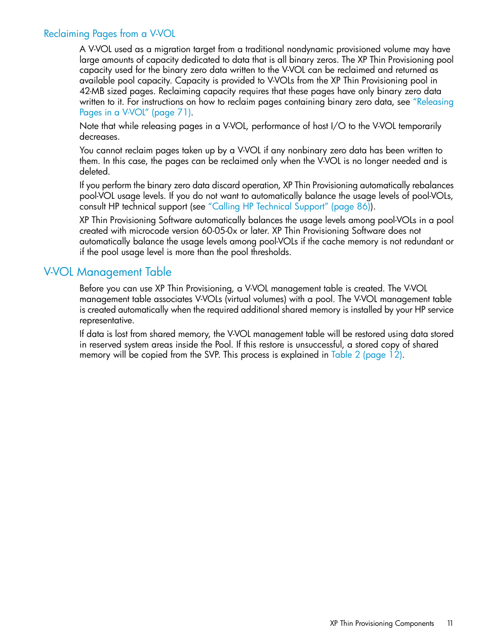 V-vol management table | HP StorageWorks XP Remote Web Console Software User Manual | Page 11 / 92