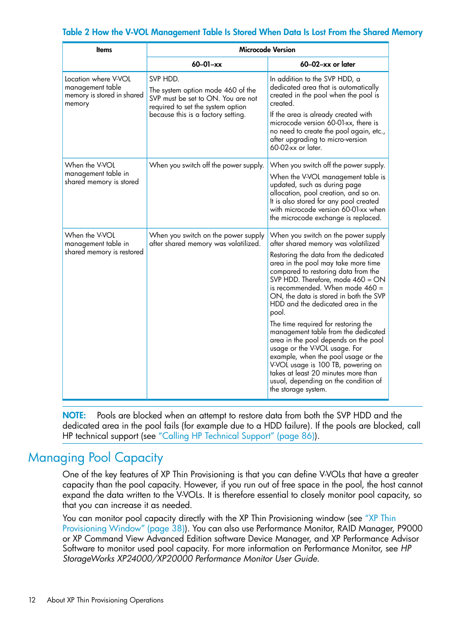 Managing pool capacity | HP StorageWorks XP Remote Web Console Software User Manual | Page 12 / 92
