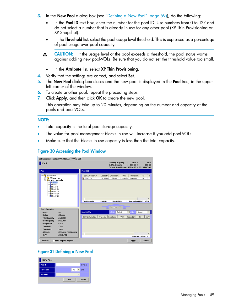 Accessing the pool | HP StorageWorks XP Remote Web Console Software User Manual | Page 59 / 92
