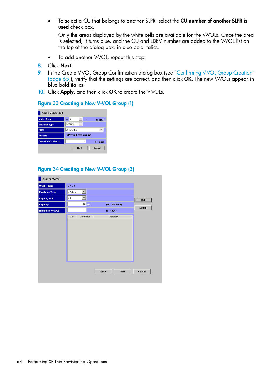 Creating | HP StorageWorks XP Remote Web Console Software User Manual | Page 64 / 92