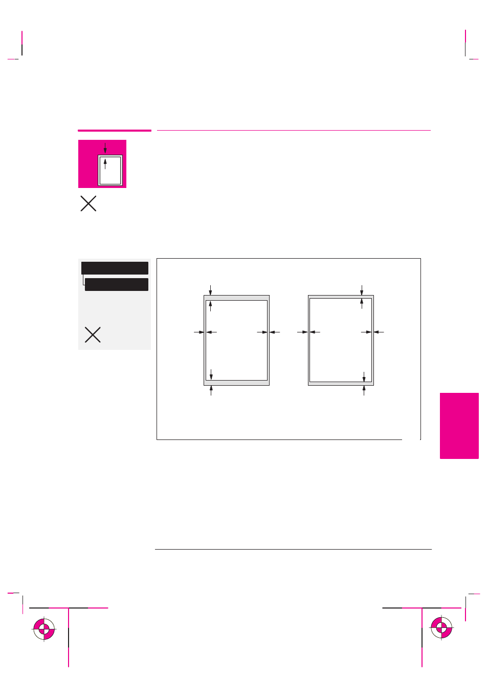 Adjusting the margins (roll media only), Margins and automatic cutting | HP Designjet 700 Printer series User Manual | Page 107 / 220