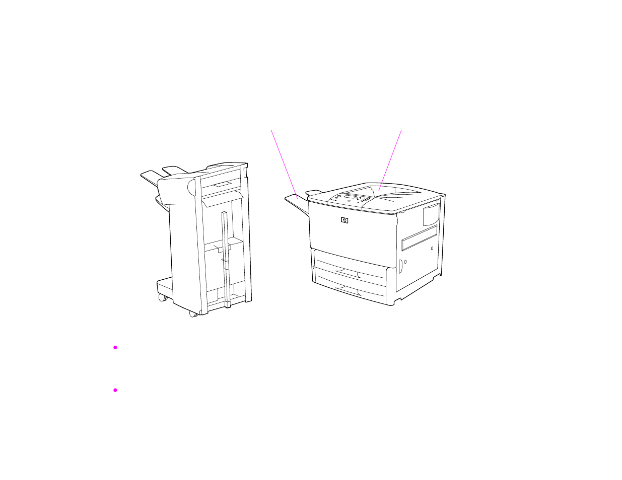 Selecting the output bin | HP LaserJet 9000 Printer series User Manual | Page 40 / 250