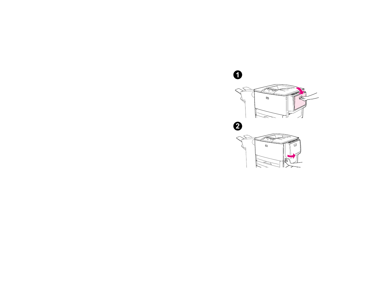 Clearing jams from the input tray areas | HP LaserJet 9000 Printer series User Manual | Page 85 / 250