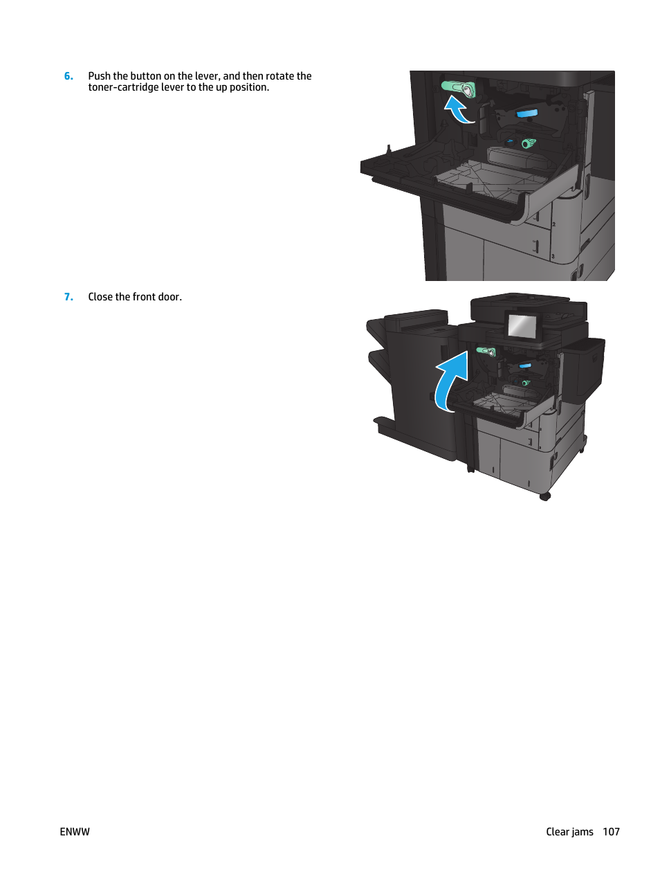 HP LaserJet Enterprise flow M830 Multifunction Printer series User Manual | Page 117 / 200