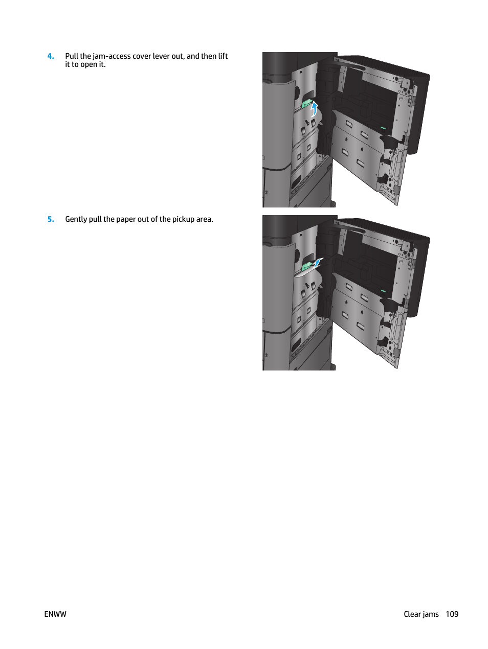 HP LaserJet Enterprise flow M830 Multifunction Printer series User Manual | Page 119 / 200