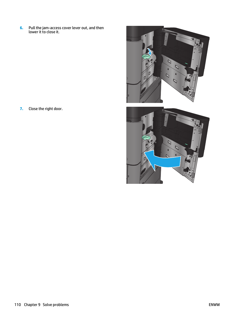 HP LaserJet Enterprise flow M830 Multifunction Printer series User Manual | Page 120 / 200