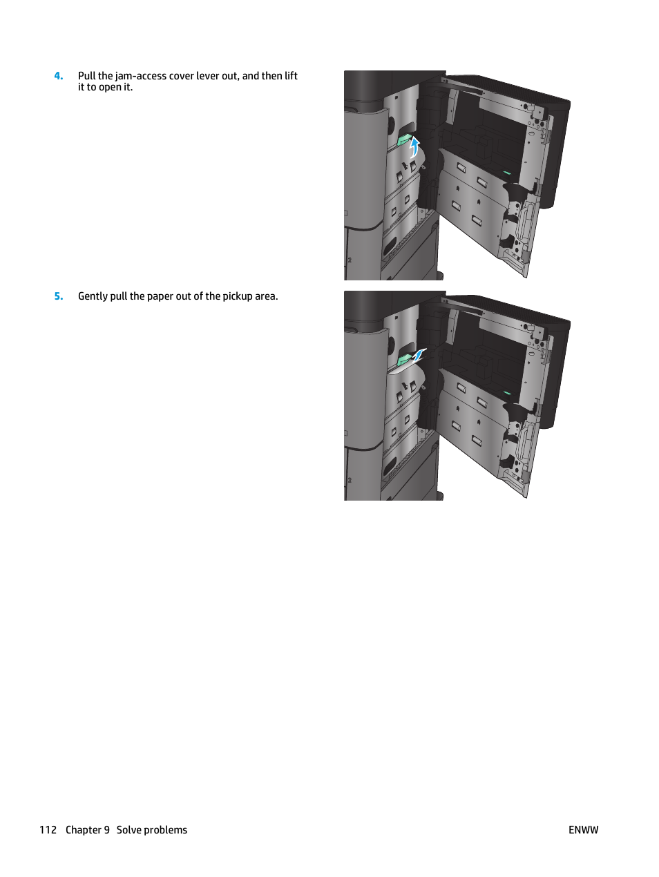 HP LaserJet Enterprise flow M830 Multifunction Printer series User Manual | Page 122 / 200