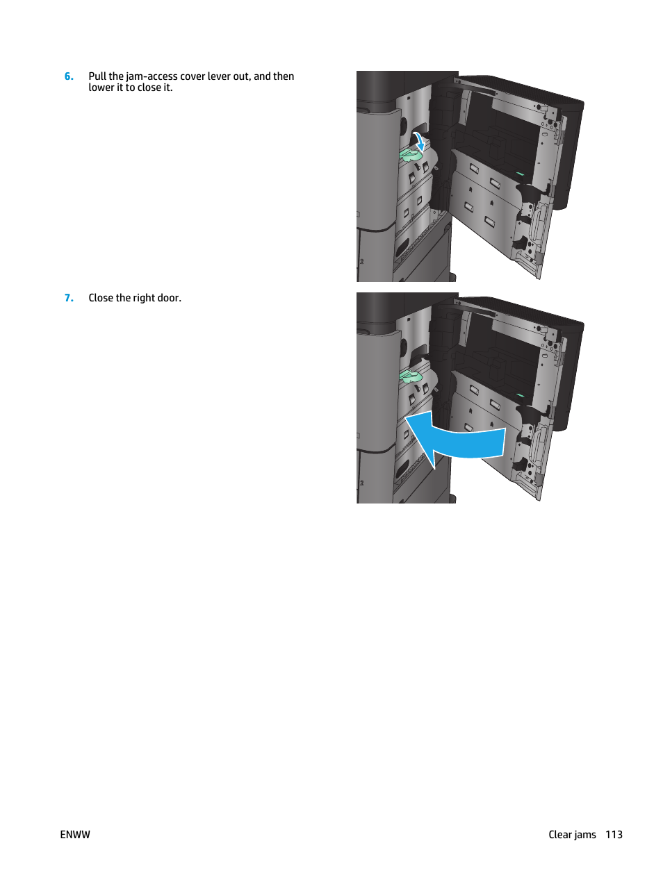 HP LaserJet Enterprise flow M830 Multifunction Printer series User Manual | Page 123 / 200